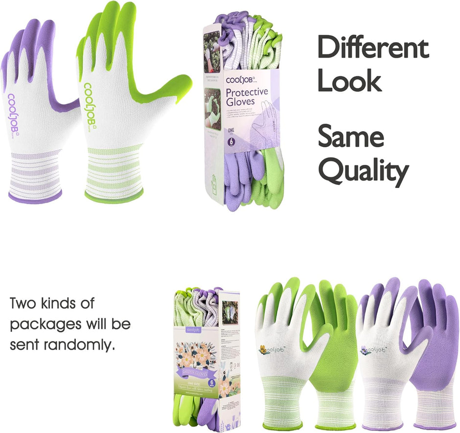 2 Pairs Gardening Gloves, Breathable Rubber Coated for Yard Garden, Outdoor Indoor Protective Work, Medium Size