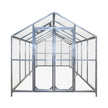 The Gardener's Dream Greenhouse: 8' X 20' with Galvanized Steel Frame, Polycarbonate Twin-Wall Roof and Crystal-Clear Solid Walls