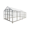 The Gardener's Dream Greenhouse: 8' X 20' with Galvanized Steel Frame, Polycarbonate Twin-Wall Roof and Crystal-Clear Solid Walls