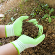 2 Pairs Gardening Gloves, Breathable Rubber Coated for Yard Garden, Outdoor Indoor Protective Work, Medium Size