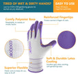 2 Pairs Gardening Gloves, Breathable Rubber Coated for Yard Garden, Outdoor Indoor Protective Work, Medium Size