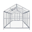 The Gardener's Dream Greenhouse: 8' X 20' with Galvanized Steel Frame, Polycarbonate Twin-Wall Roof and Crystal-Clear Solid Walls